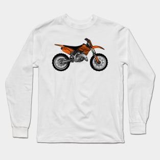 Dirt bike off-road motorcycle / motocross cartoon Long Sleeve T-Shirt